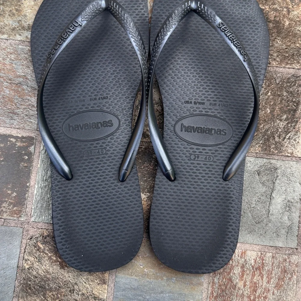 Havaiana Flip Flops Black Size 9 - Picture 5 of 6